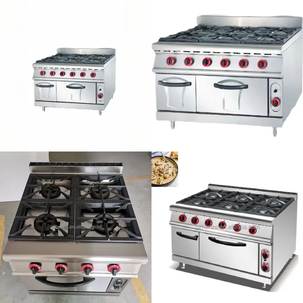 Heavy Equipment Kitchen - Fornello Commerciale Professionale a 6 Fuochi