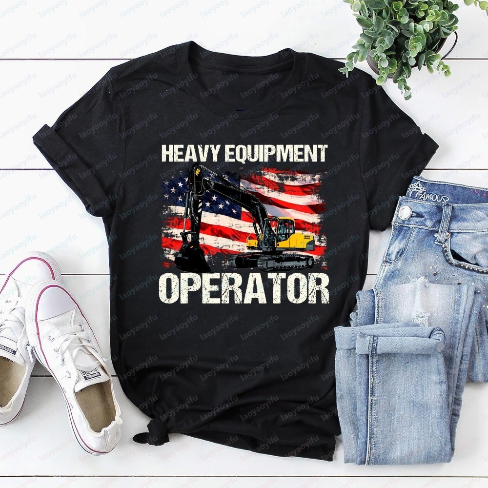 Heavy Equipment Operations - T-shirt Estiva da Uomo a Maniche