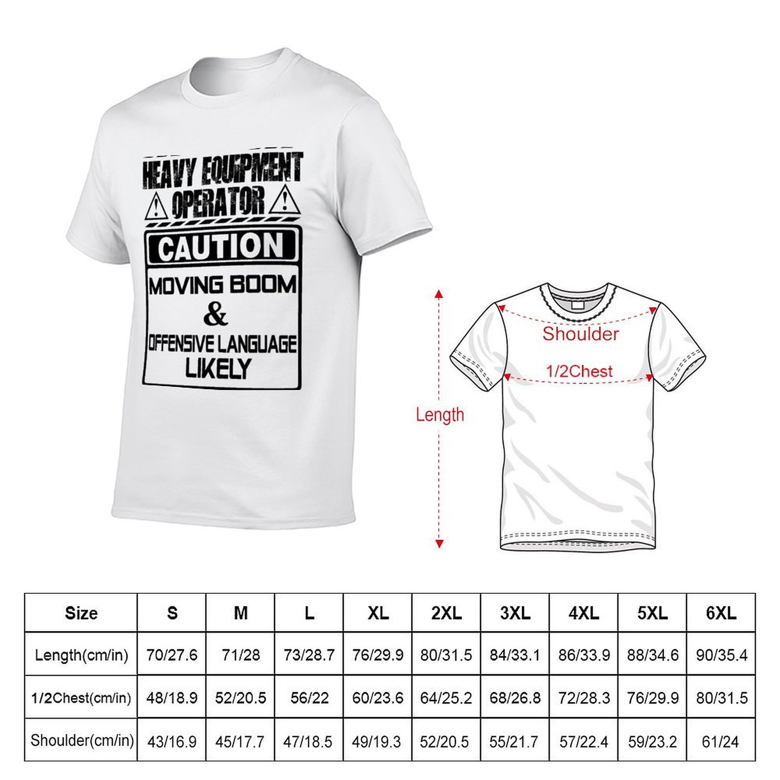 T-shirt con stampa vettoriale  - Heavy Equipment Operations recensione e prezzo