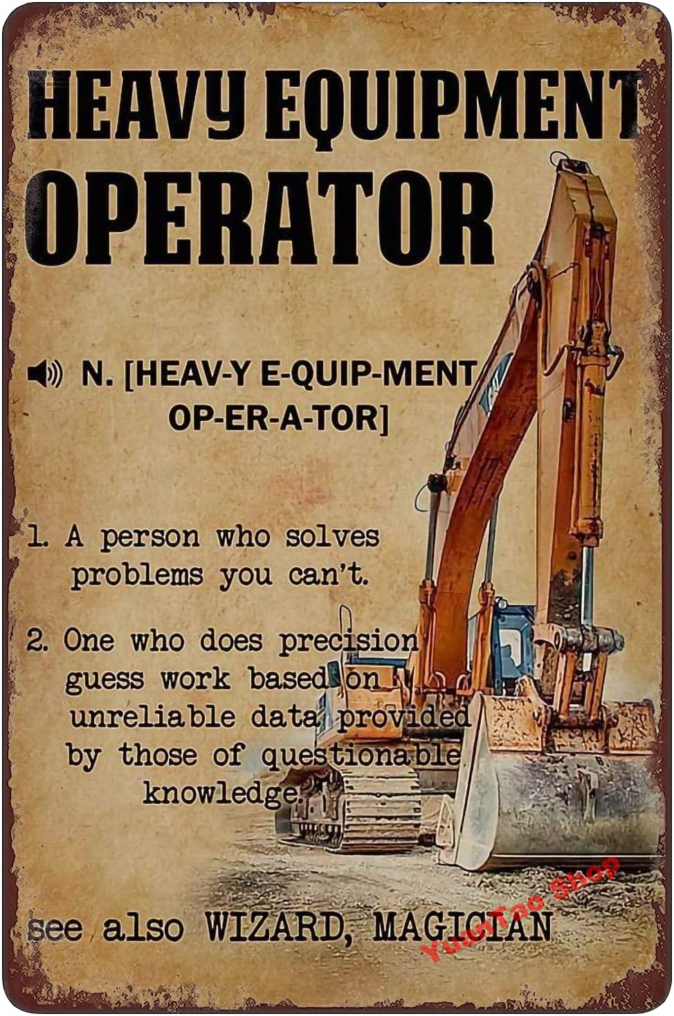Targa in Latta Divertente con  - Heavy Equipment Operations recensione e prezzo