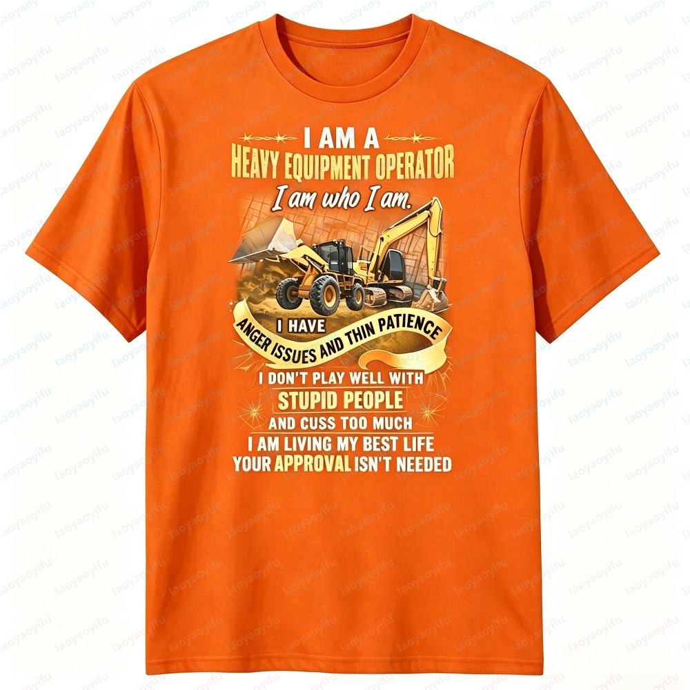 T-shirt da uomo estiva a manic - Heavy Equipment Operations recensione e prezzo