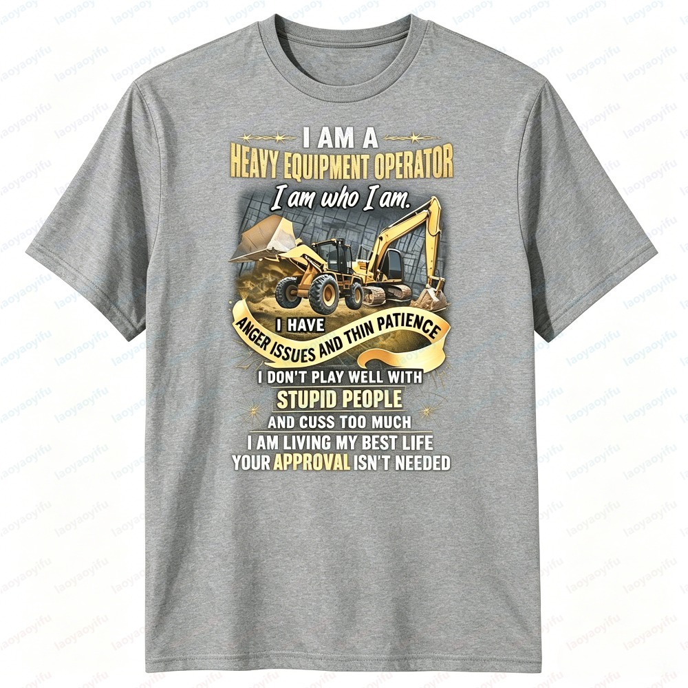 T-shirt da uomo estiva a manic - Heavy Equipment Operations recensione e prezzo
