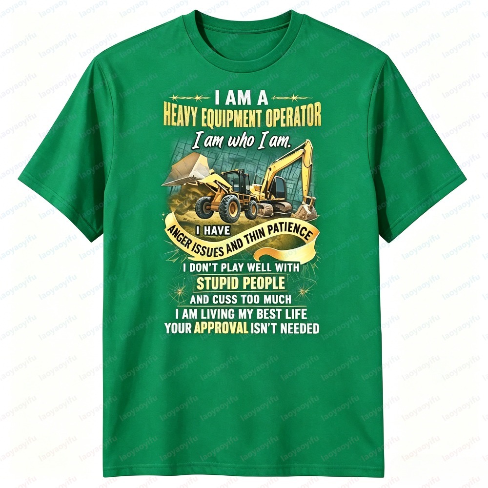 T-shirt da uomo estiva a manic - Heavy Equipment Operations recensione e prezzo