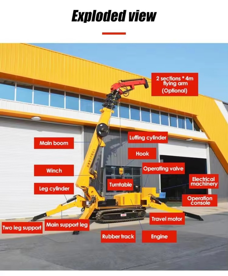 Gru idraulica a ragno 8T per i - Heavy Equipment Lift recensione e prezzo